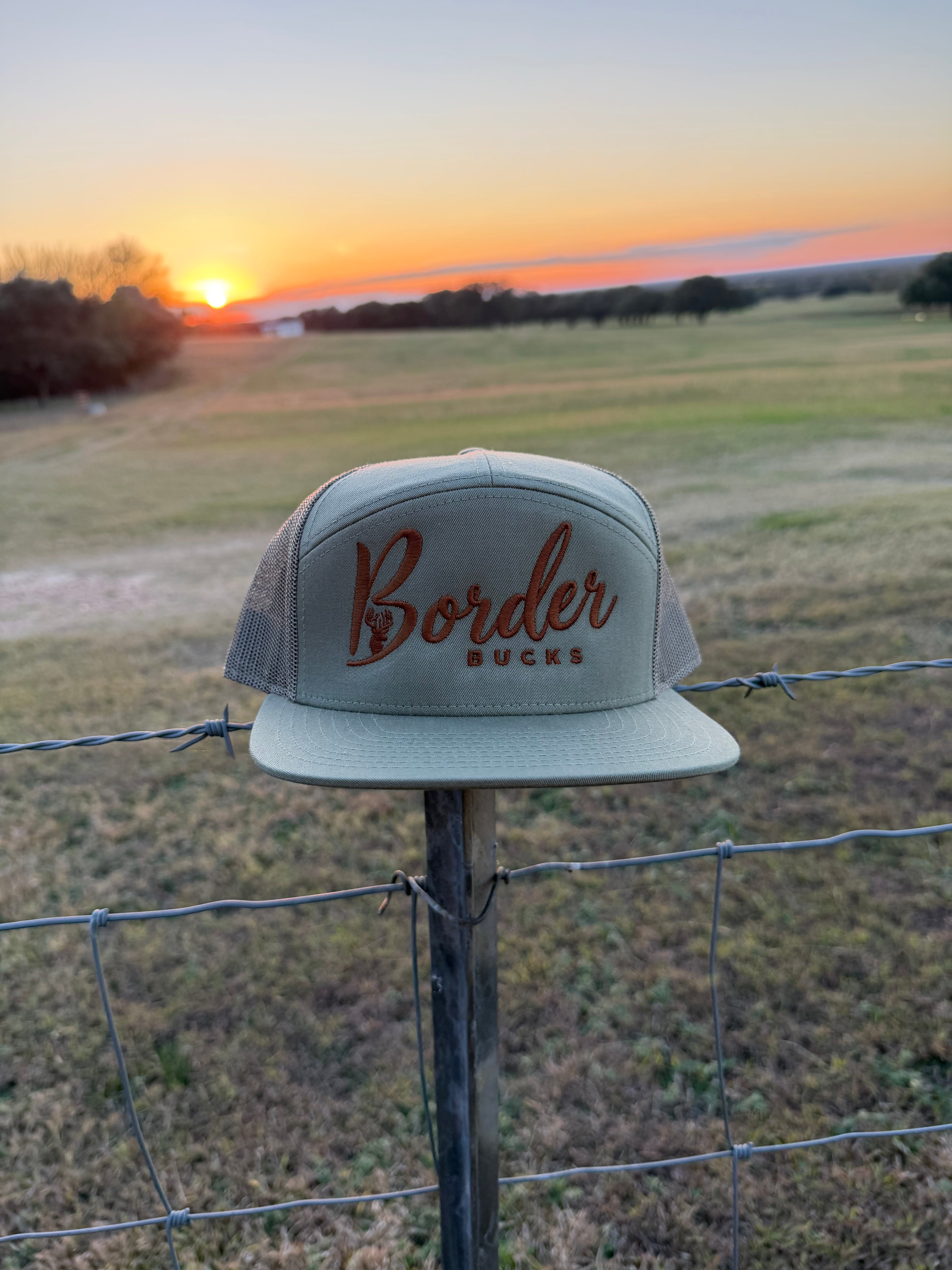 Flat bill trucker hat